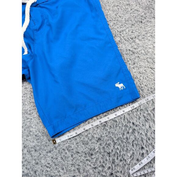 Abercrombie & Fitch Shorts Men Large Blue Trunks Surf Summer Beach Drawstring - Picture 8 of 9